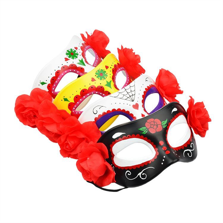 day-of-the-dead-half-mask